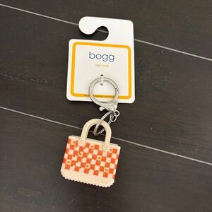 NWT Bogg Bag Tiny Tote Keychain Trick | Sweet Candy Corn Halloween Orange White